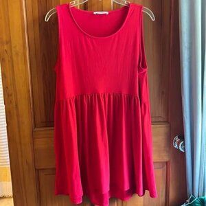 Zenana Red Tank Dress - Large